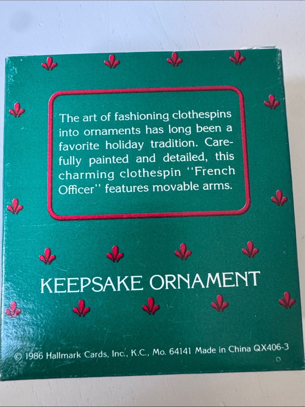 Hallmark Clothespin Soldier Ornament - Green, Red & Black - Picture 2 of 2